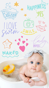 Baby photo stickers
