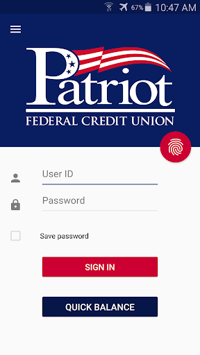 Android application Patriot Federal Credit Union screenshort