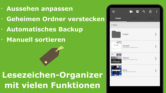 Lesezeichen Ordner Screenshot