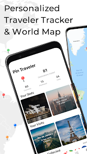 Free Pin Traveler  World Travel Map  Trip Tracker App Download 3