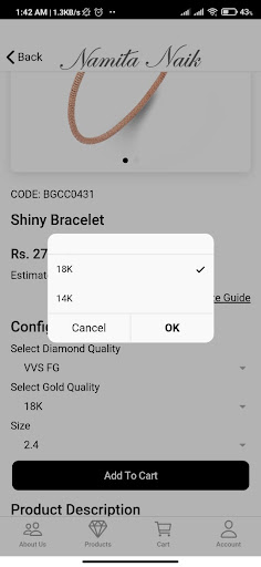 Android application Namita Naik screenshort