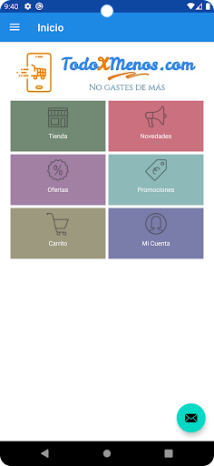 Android application TodoXMenos.com screenshort