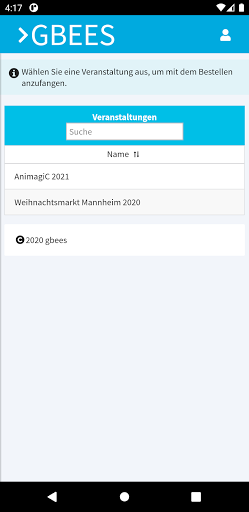 Android application Gbees screenshort
