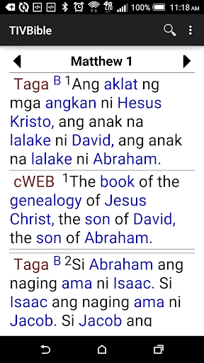 Android application TIVBible screenshort