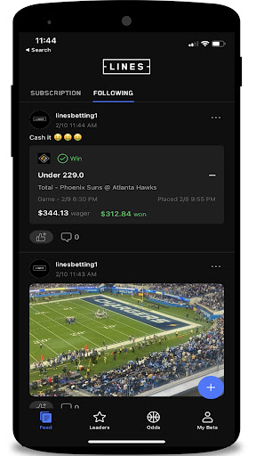 Lines Social Sports Betting Screen 3