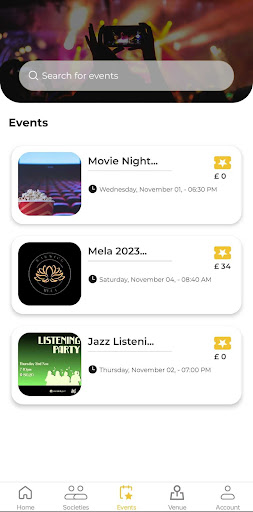Aura Events Screen 3