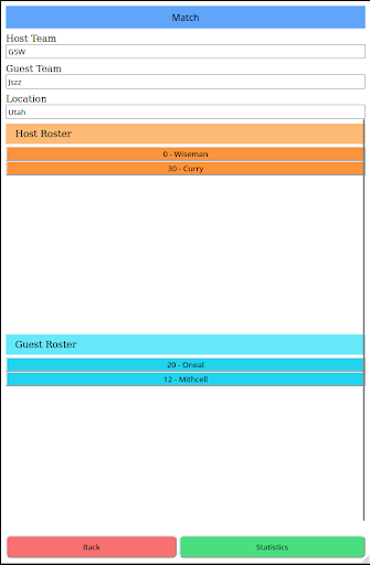 Basketball Statistical Tool