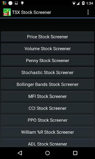 TSX Stock Screener