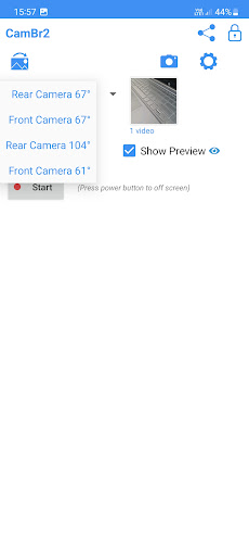 CamBr2 record when screen off Screen 2
