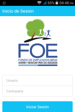 Android application foeeventos screenshort