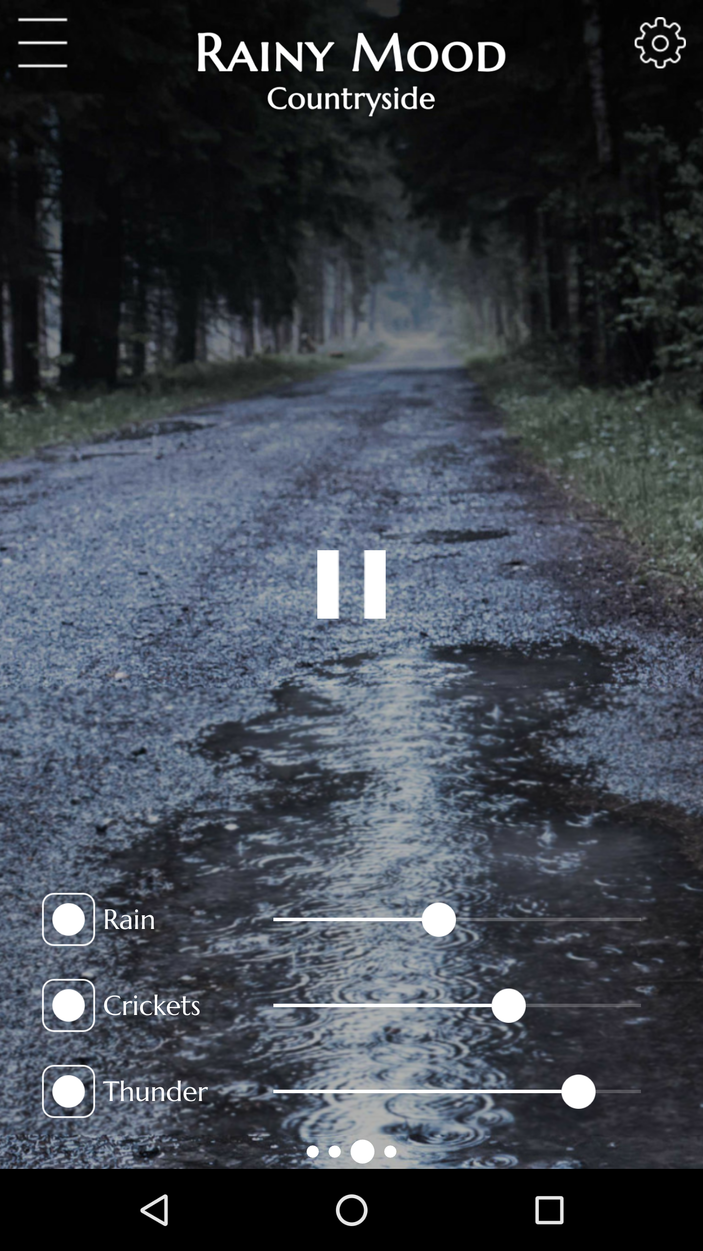 Android application Rainy Mood • Rain Sounds screenshort