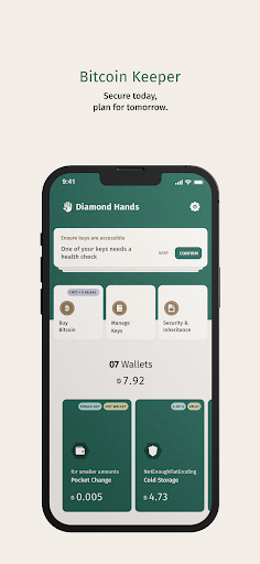 Android application Bitcoin Keeper screenshort