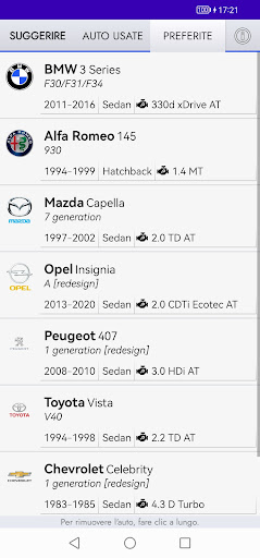 Android application Auto Usate Italia screenshort