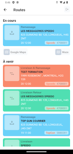 Courrier ATS - Chauffeurs Screen 3
