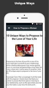 How to Propose a Woman