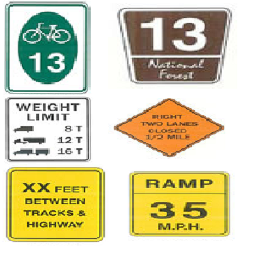 Android application U.S. Road Symbol Sign Test screenshort
