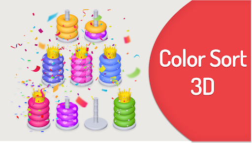 Android application 3D Color Sort Hoop Stack screenshort