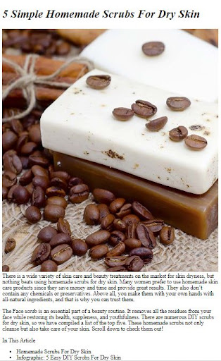 Dry Skin Homemade Scrubs Tips Screen 3