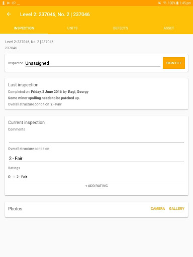 Android application AssetAsyst Legacy screenshort