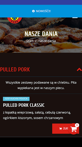 Android application Street Food Park screenshort