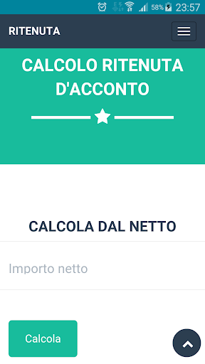 Android application Calcolo Ritenuta d'Acconto screenshort