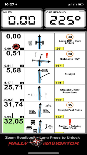 Rally Roadbook Reader Screen 2