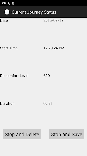 Android application Comfort Meter screenshort