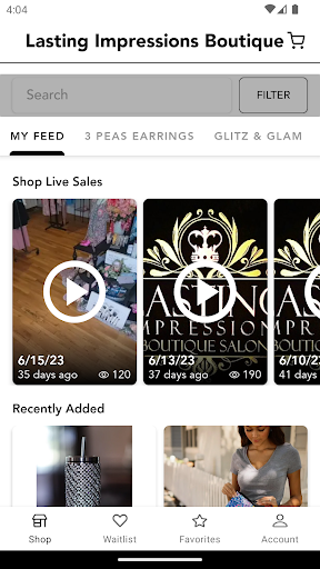 Screenshot of Lasting Impressions Boutique