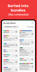 تحميل تطبيق Bundled Notes pro لتدوين ملاحظات للأندرويد اخر اصدار 2