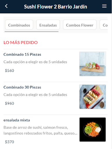 Sushi Flower Screen 2