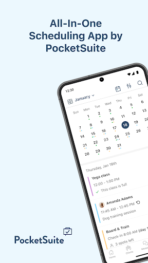 Screenshot of PocketSuite Client Booking App