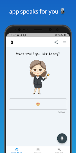 Android application Speak to me screenshort
