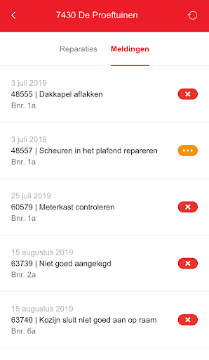 Android application Leveranciers screenshort