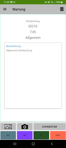 Vebsys Wartung Screen 2