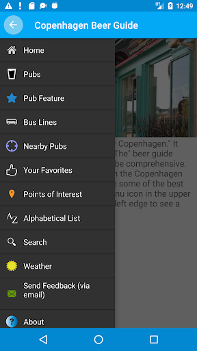 Screenshot of Beer Guide Copenhagen