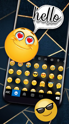 Classy Blue Keyboard Backgroun Screen 3