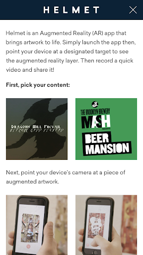Android application Helmet AR screenshort