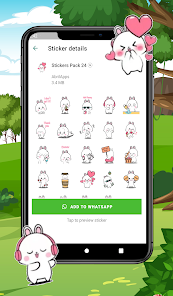 Captura de Pantalla 16 WAStickerApps Conejo Stickers android