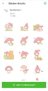 My Melody stickers for WA