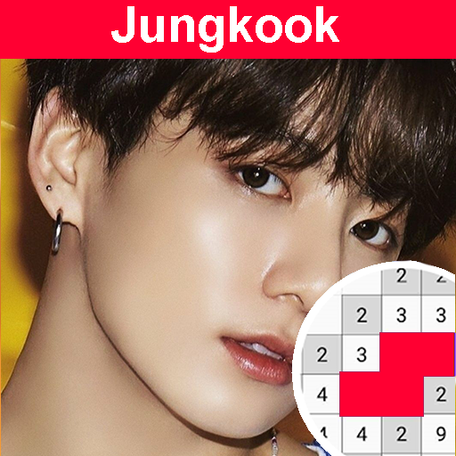 Jungkook Pixel Art Adult Color by Number KPOP Game