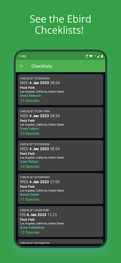 Checklist Locations Screen 3