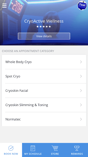 Android application CryoActive screenshort