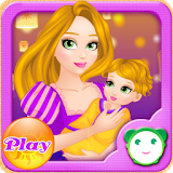 Long-Hair Mom Care Baby icon