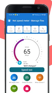 Net speed meter & Manage files