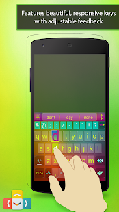 ai.type Екранна снимка на клавиатурата с цвят Rainbow
