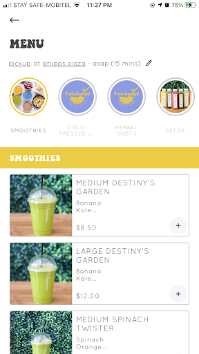 Fresh Squeezed Juice Bar Screen 3