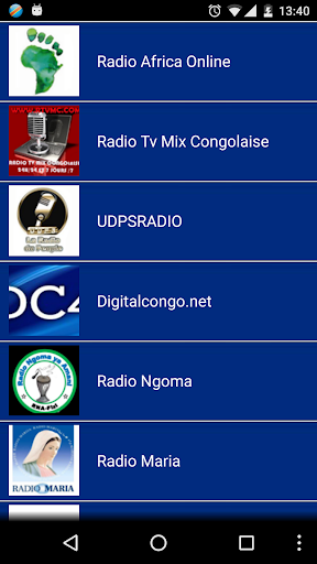 Android application Radio Congo screenshort