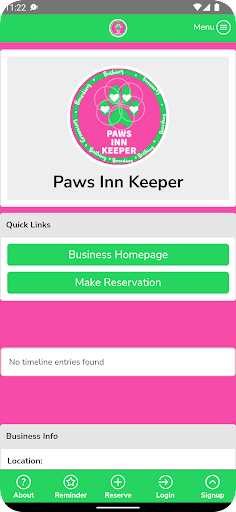 Android application Paws Inn Keeper screenshort