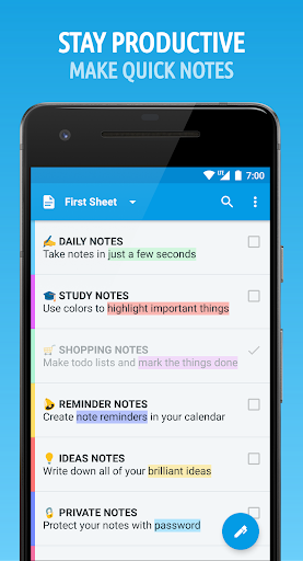 Android application Saving Notes - Notepad screenshort