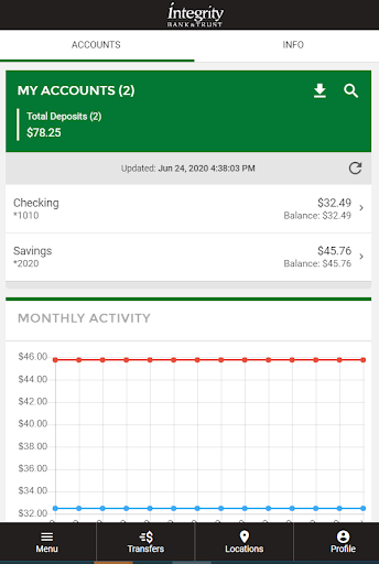 Integrity Bank & Trust Screen 2